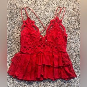 COPY - - with tags   -cherry red   -free people   -size small   -never worn